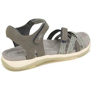 NWT JBU Sonia Vegan Comfort Adjustable Ankle Strap Flat Open Toe Sandals, Sz 10